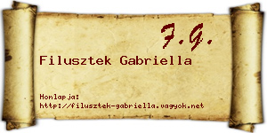 Filusztek Gabriella névjegykártya